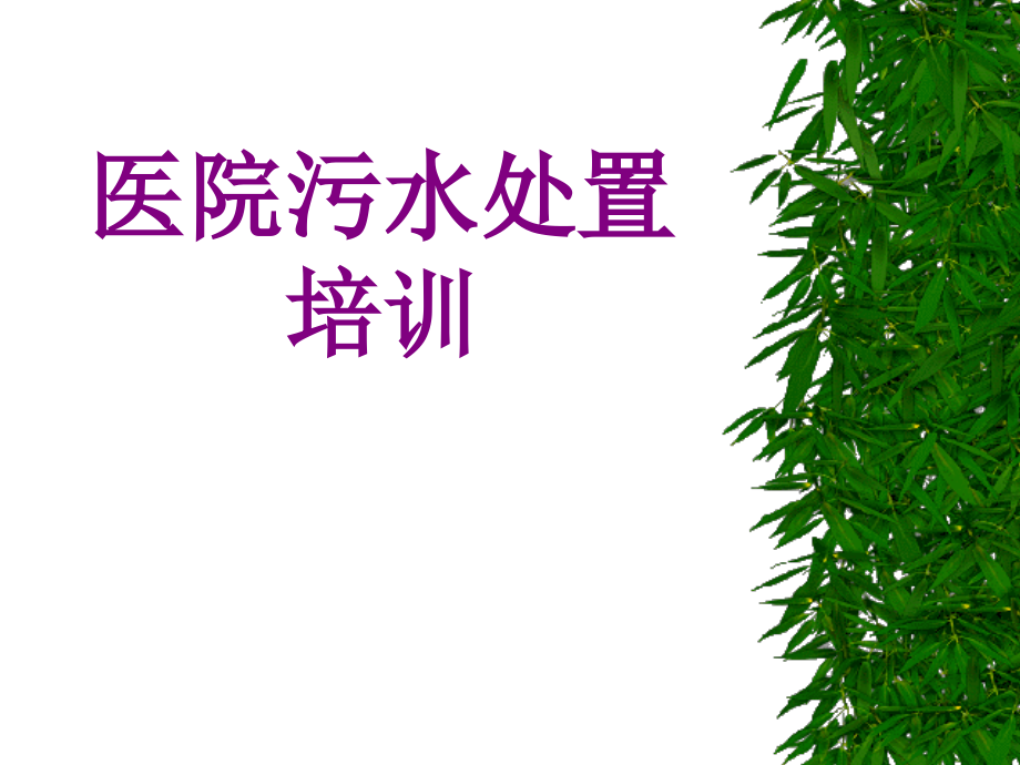 医院污水处置培训课件(2).ppt_第1页