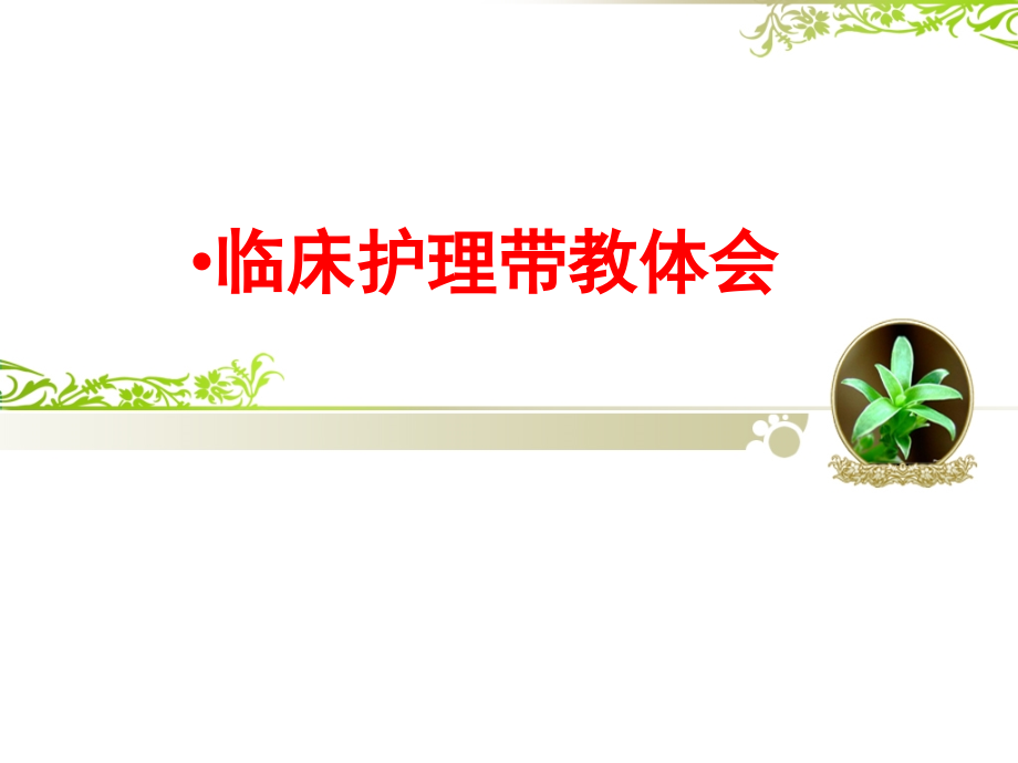 临床护理带教体会PPT.ppt_第1页