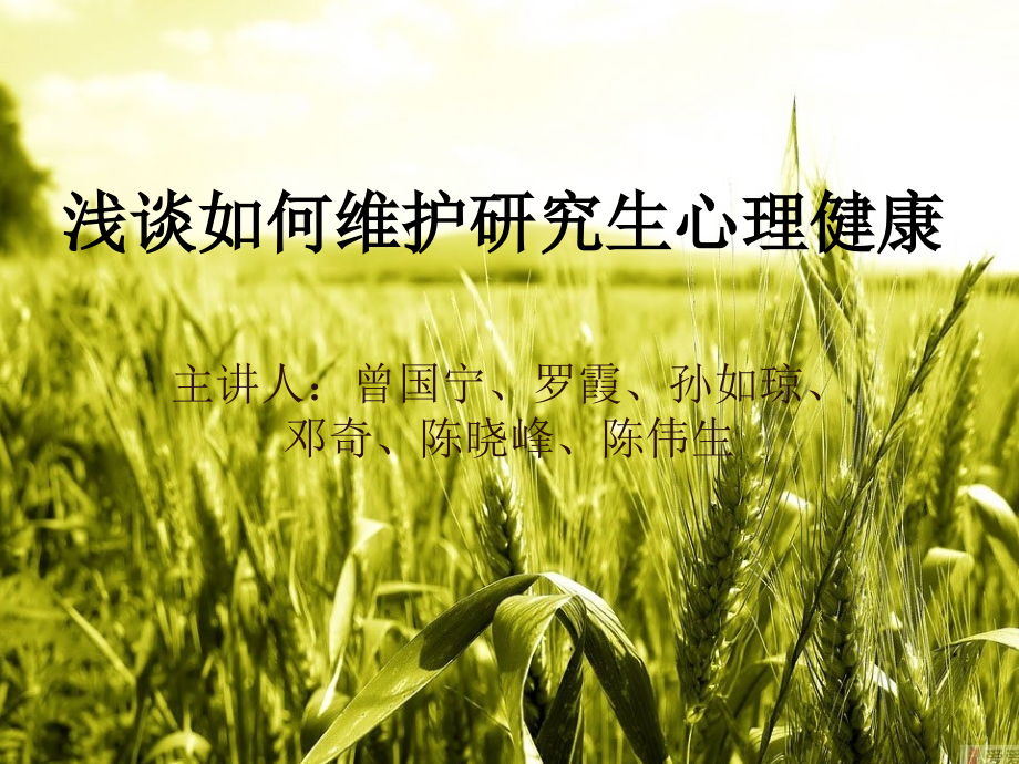 研究生的心理健康与维护.ppt_第1页
