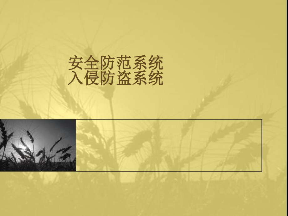 安全技术防范——入侵报警控制系统.ppt_第1页