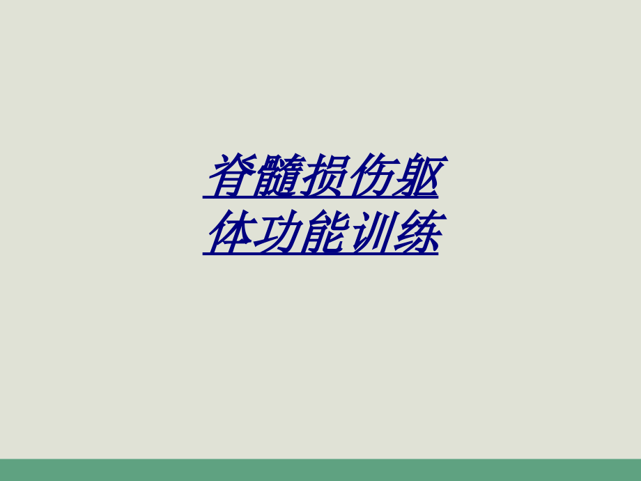 脊髓损伤躯体功能训练讲义.ppt_第1页