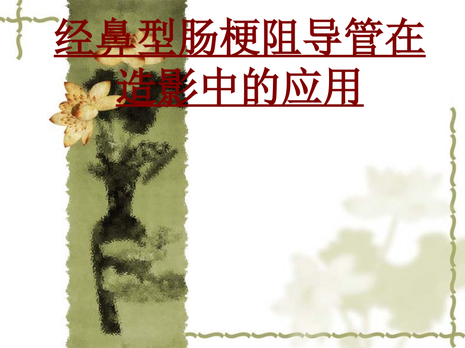 经鼻型肠梗阻导管在造影中的应用PPT培训课件.ppt_第1页