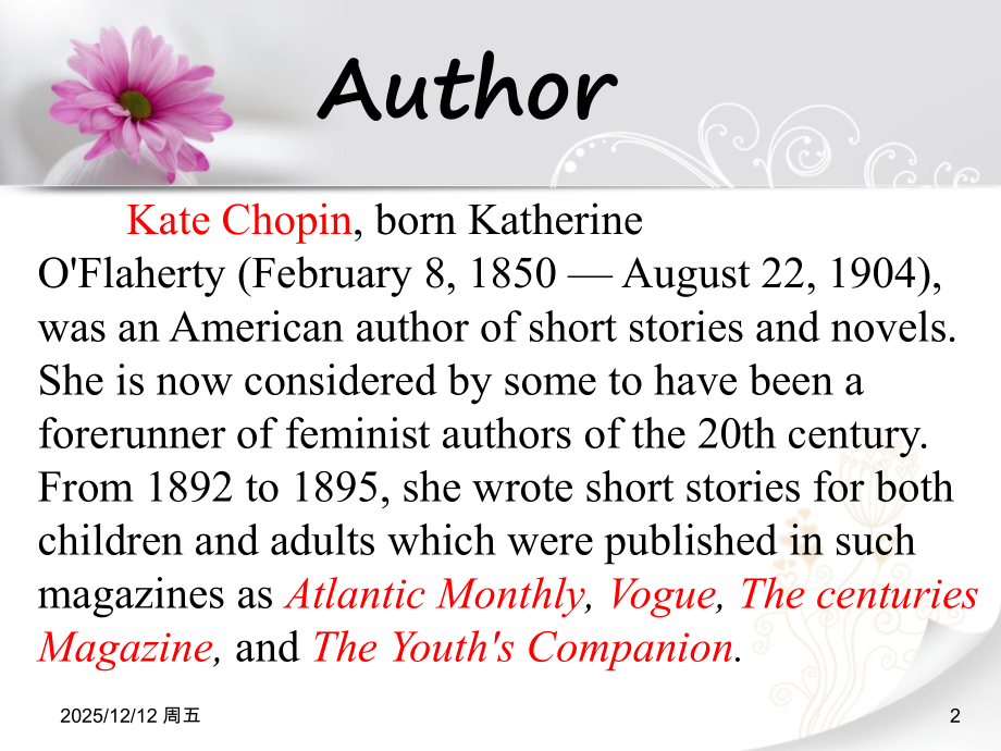 A-Story-of-an-Hour教学内容.ppt_第2页