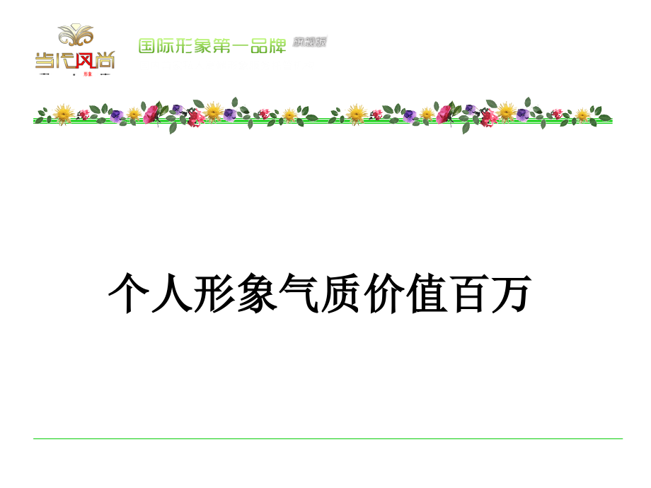 个人形象气质价值百万.ppt_第1页