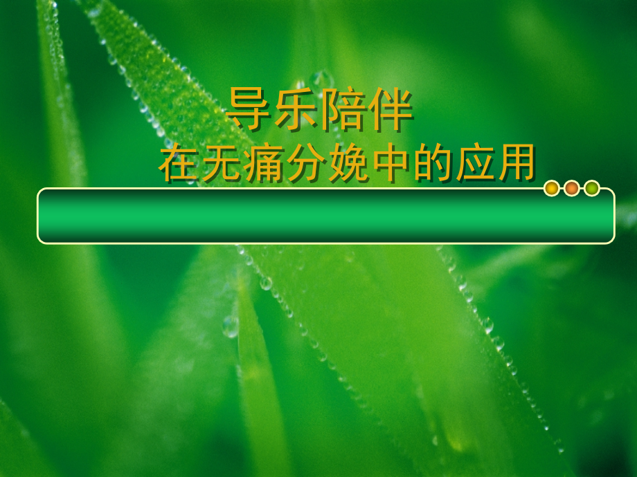 导乐陪伴在无痛分娩中的运用.ppt_第1页