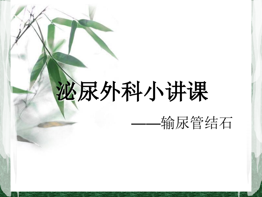 泌尿外科小讲课之输尿管结石.ppt_第1页