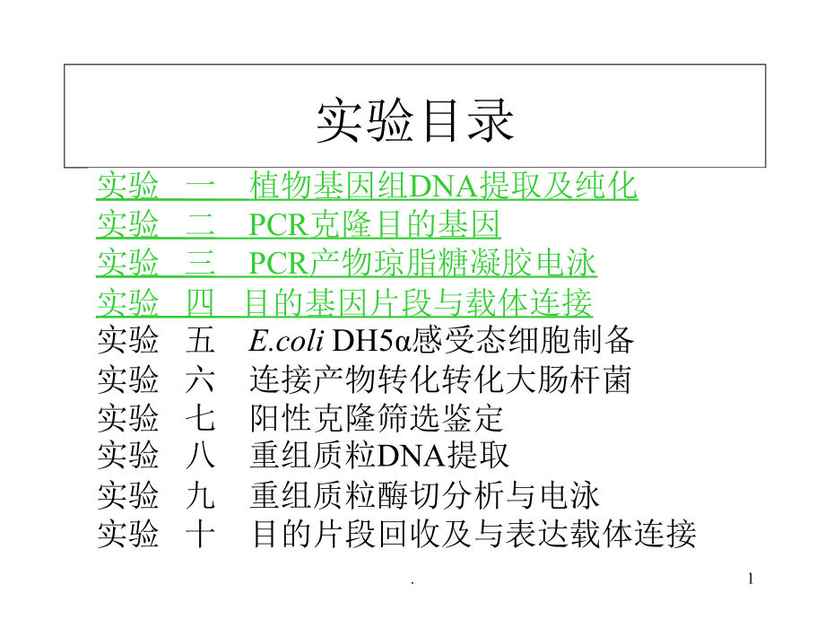 分子生物学实验课件.ppt_第1页