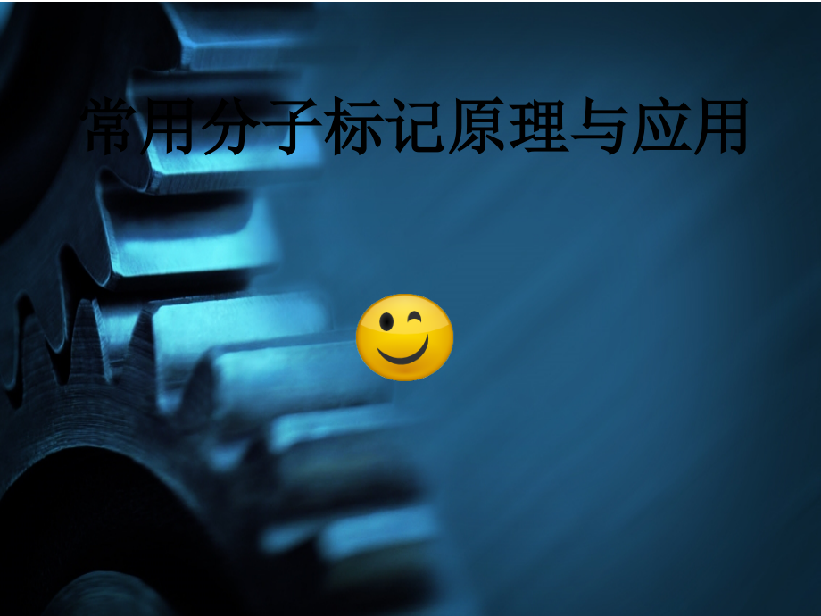 常用分子标记技术原理及应用.ppt_第1页