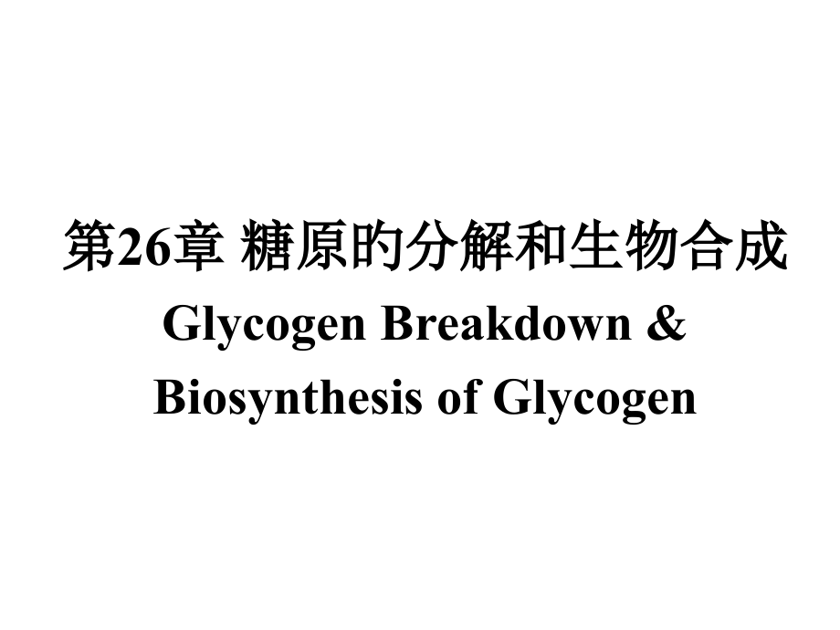 糖原的分解和生物合成.pptx_第1页
