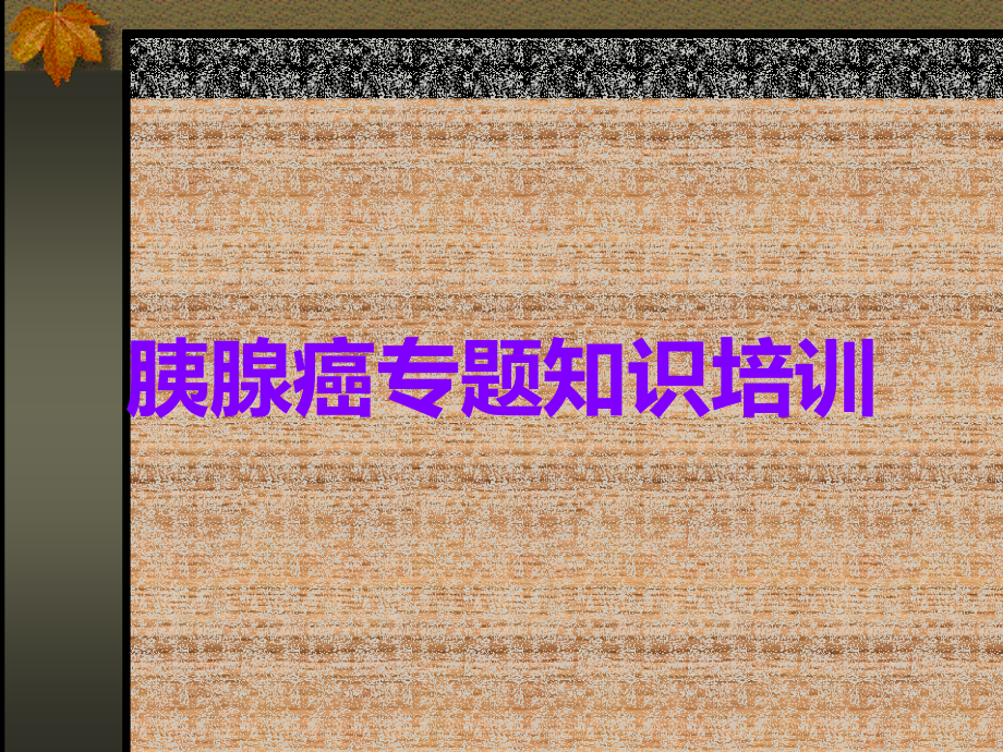 胰腺癌专题知识培训.ppt_第1页