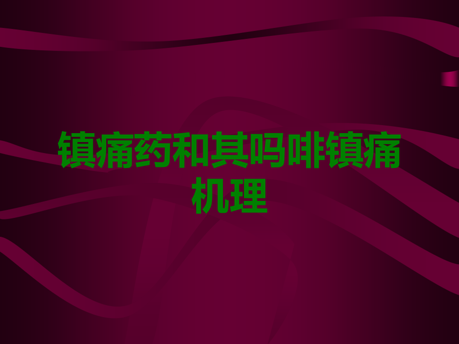 镇痛药和其吗啡镇痛机理.ppt_第1页