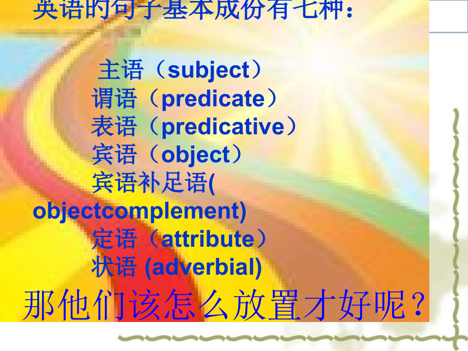 初中英语句子结构和句型细致.pptx_第1页