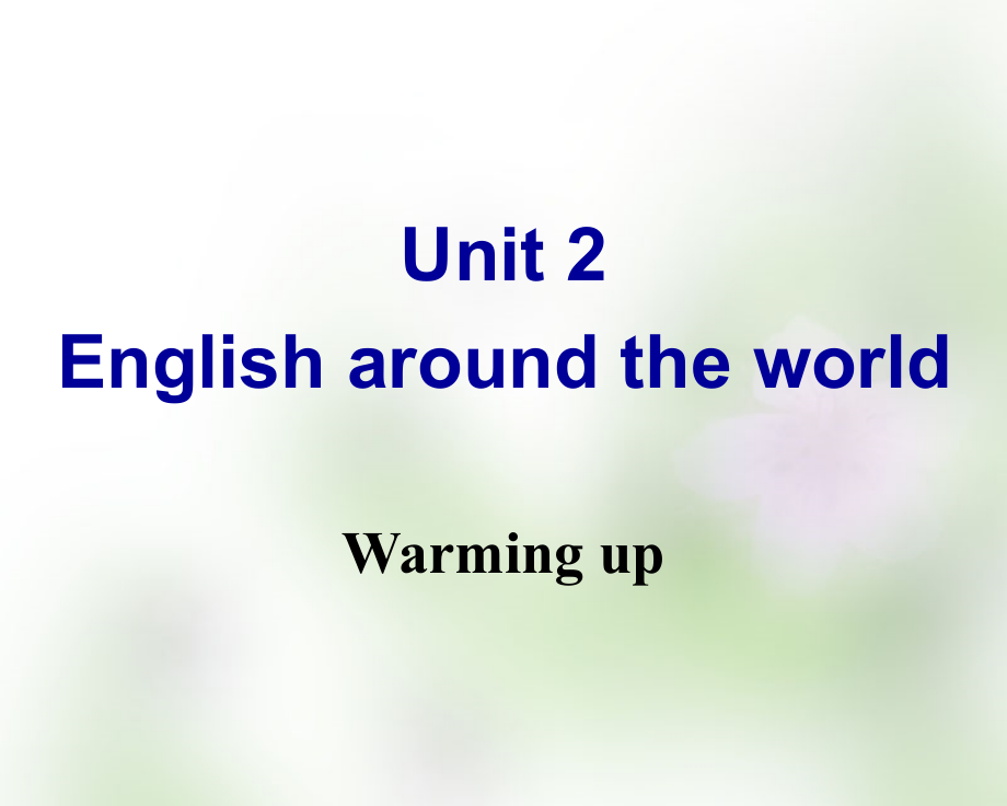 【人教版】高中英语必修一：Unit2Warmingup课件.ppt_第1页