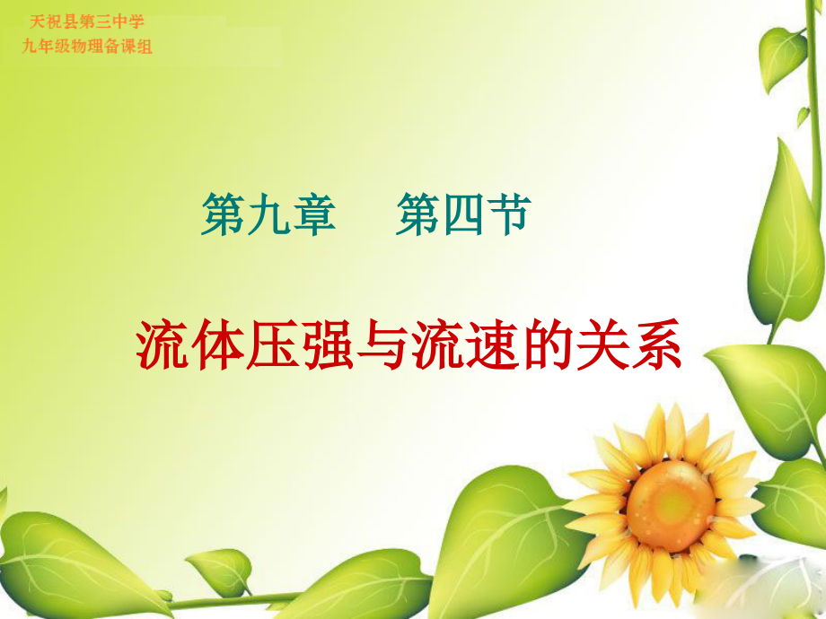 八年级物理流体压强与流速的关系课件人教版.ppt_第1页
