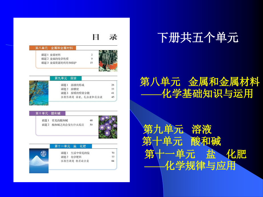 人教版九年级化学下册教材分析8-12单元.ppt_第2页