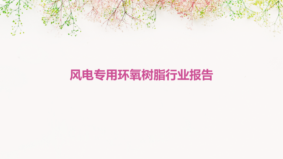 风电专用环氧树脂行业报告.pptx_第1页