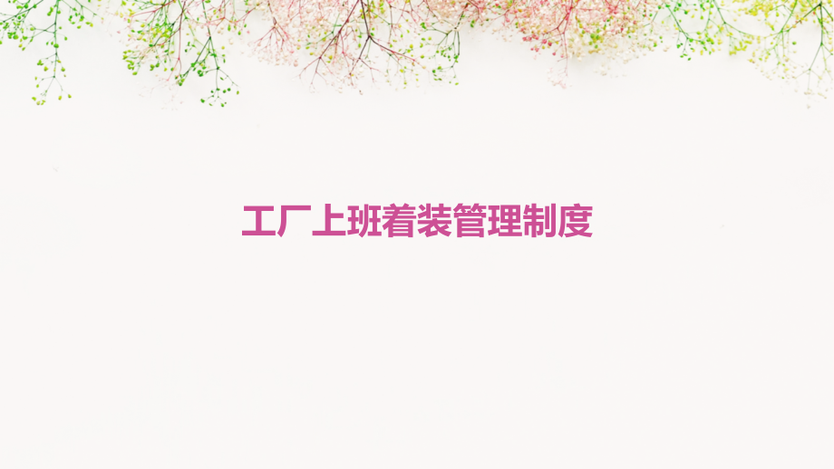 工厂上班着装管理制度.pptx_第1页