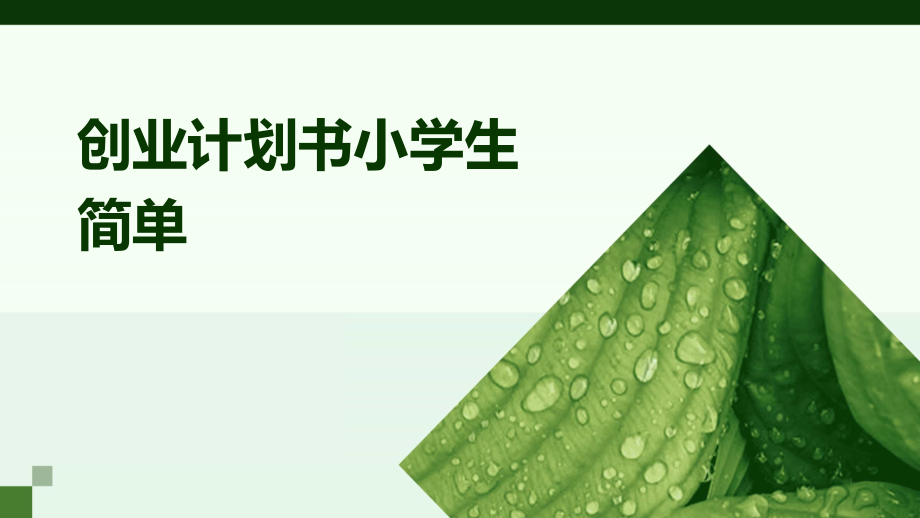 创业计划书小学生简单.pptx_第1页
