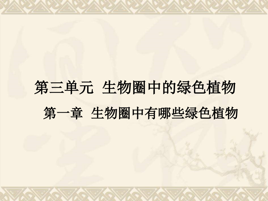 中考生物复习第三单元-第一章生物圈中有哪些绿色植物.ppt_第1页