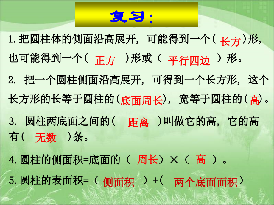 六年级下册第二单元圆柱的表面积练习课件.ppt_第2页