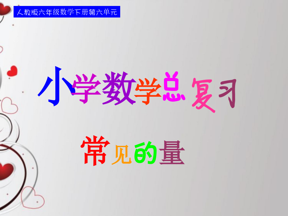 人教版六年级数学下册第六单元第11课时_常见的量—名数的改写.ppt_第1页