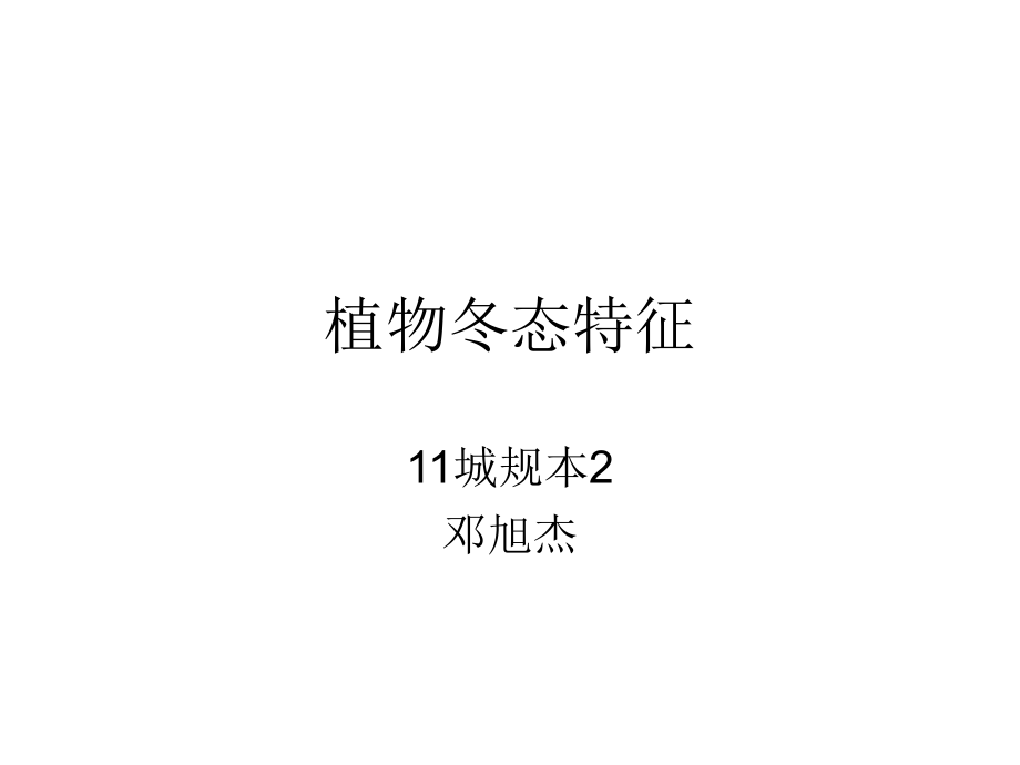 植物冬态特征.ppt_第1页