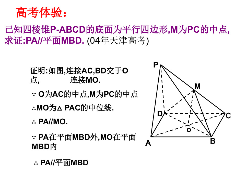 高中一年级数学必修2第二章点、直线、平面之间的位置关系2．2直线、平面平行的判定及其性质课件.ppt_第1页