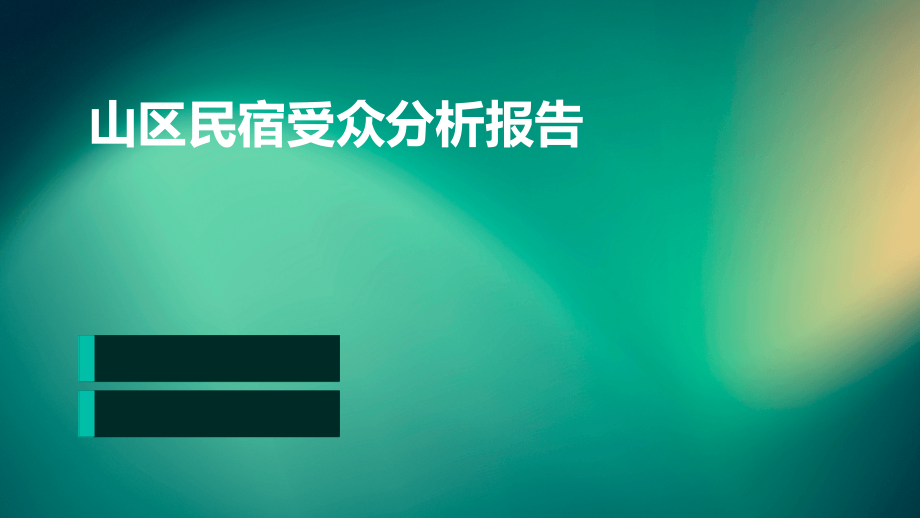 山区民宿受众分析报告.pptx_第1页