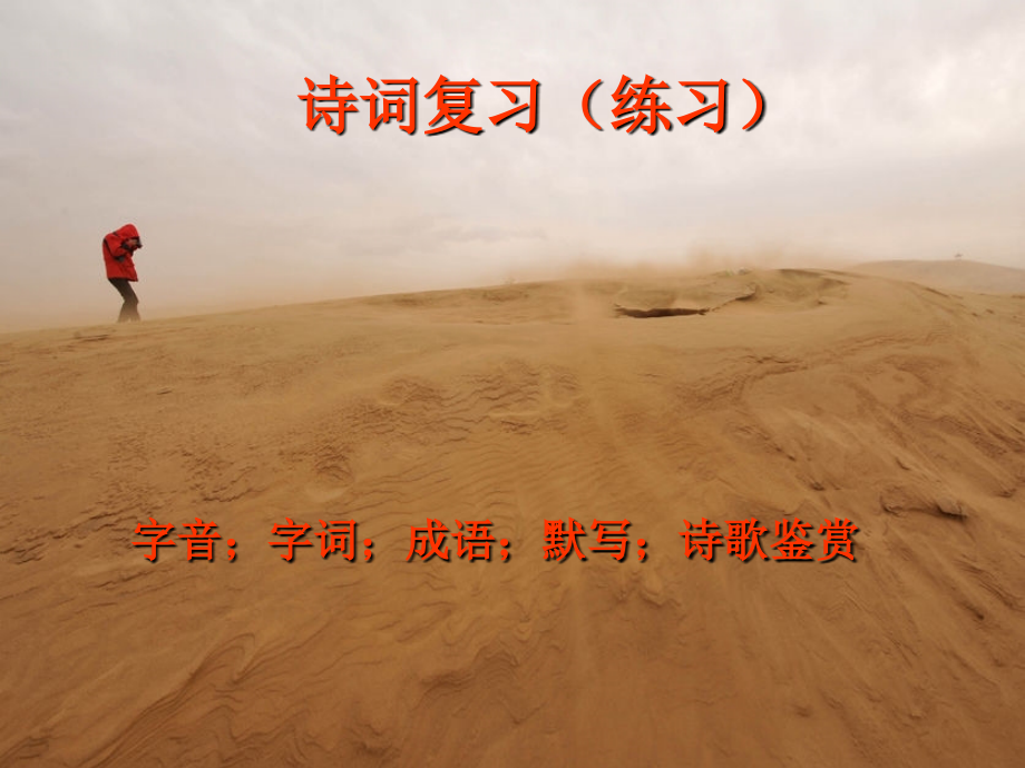 《中国古代诗歌散文欣赏》之诗词复习(练习)课件.ppt_第1页