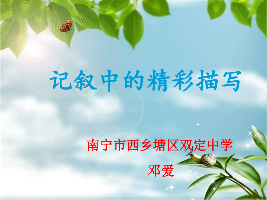 记叙中的精彩描写.ppt_第1页