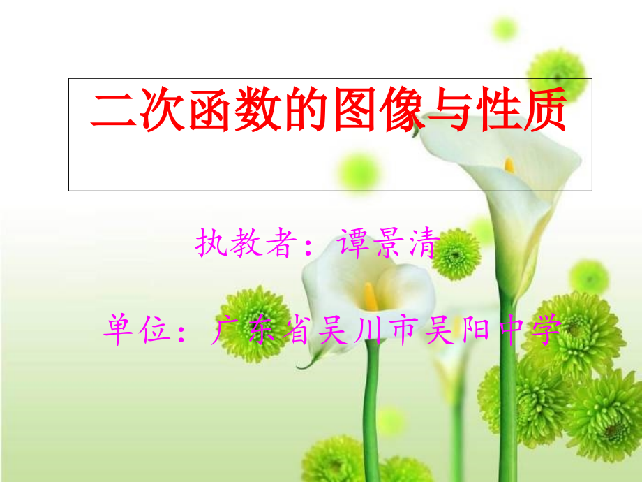 二次函数的图象与性质复习引入.ppt_第1页