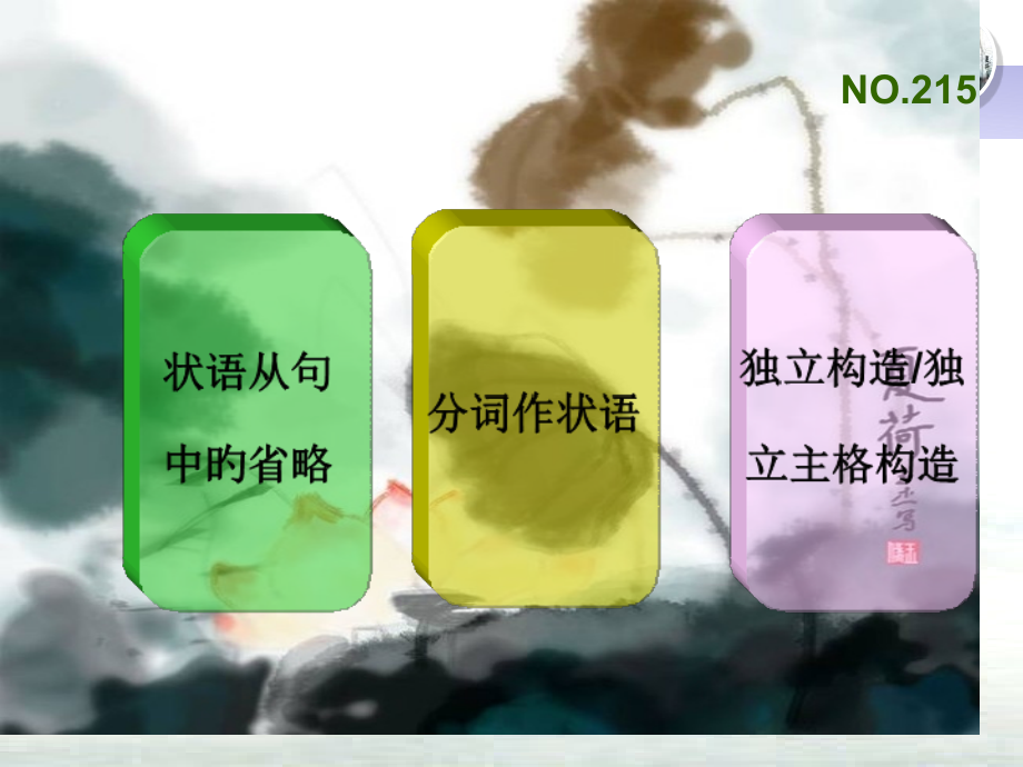 分词独立结构状语中省略比较.pptx_第1页