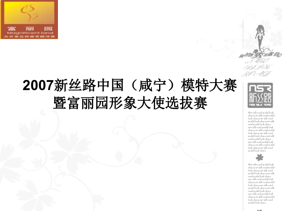 富丽园地产携手新丝路模特合作方案.ppt_第1页
