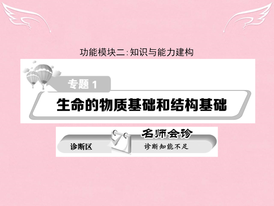 高考生物二轮复习-细致讲解专题1-生命的物质基础和结构基础.pptx_第1页
