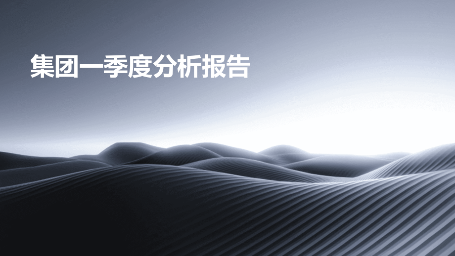 集团一季度分析报告.pptx_第1页