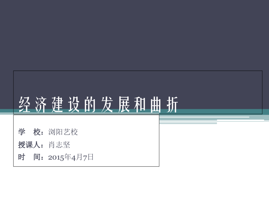 经济建设的发展和曲折.ppt_第1页