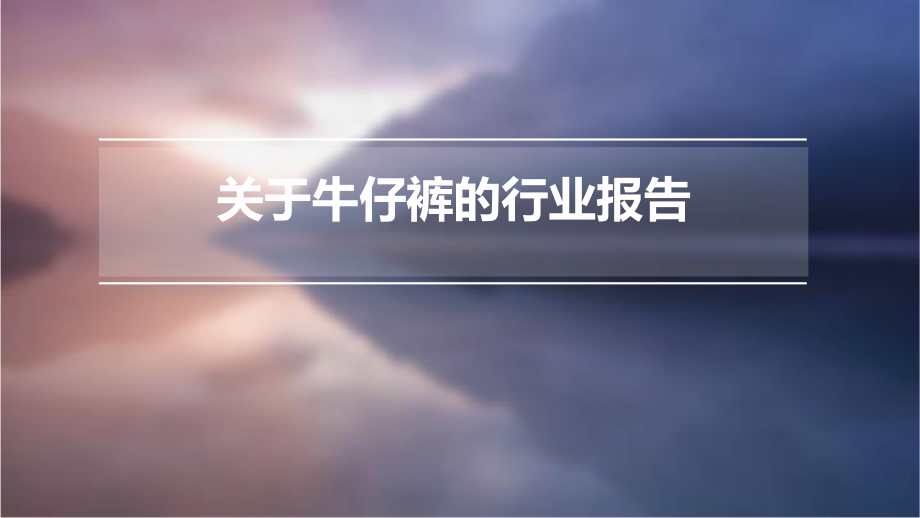 关于牛仔裤的行业报告.pptx_第1页