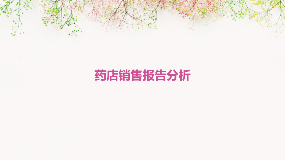 药店销售报告分析.pptx_第1页