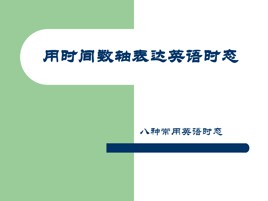 用时间数轴表示英语的时态.pptx_第1页