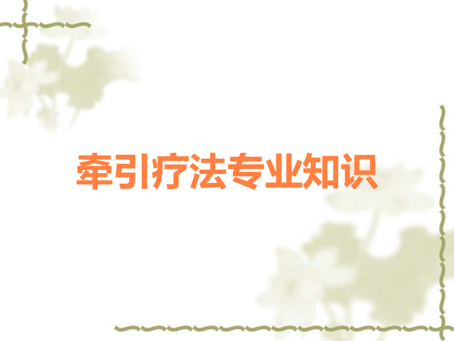 牵引疗法专业知识.ppt_第1页