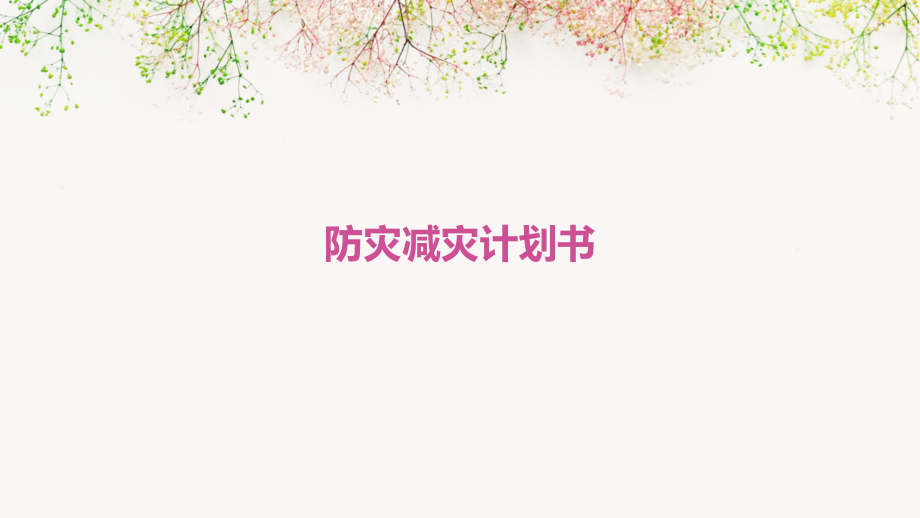 防灾减灾计划书.pptx_第1页