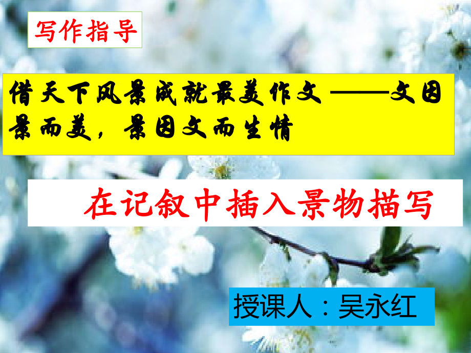 在记叙文中插入景物描写.pptx_第1页