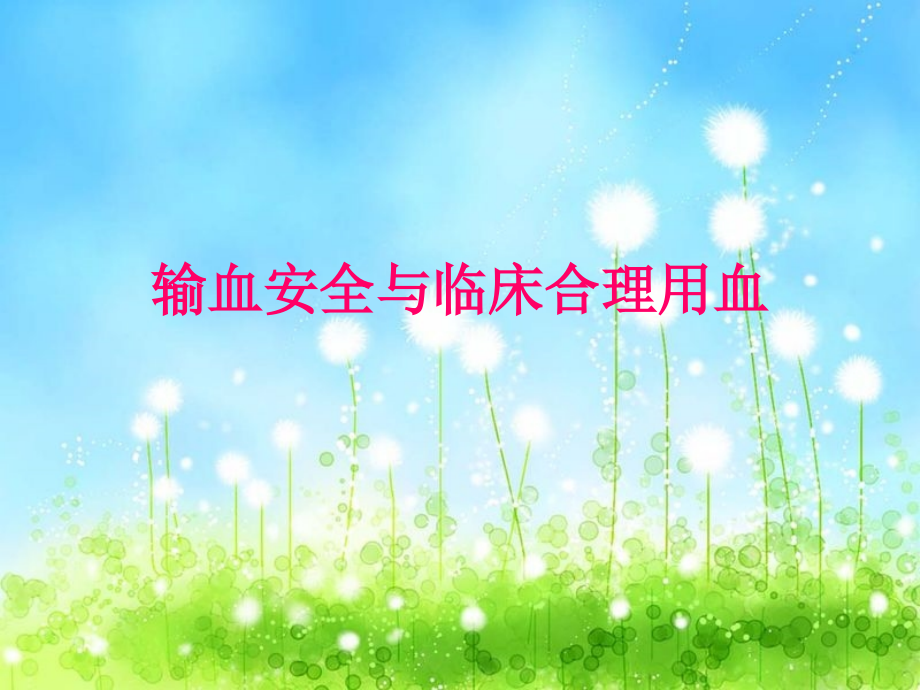 输血安全与临床合理用血.pptx_第1页