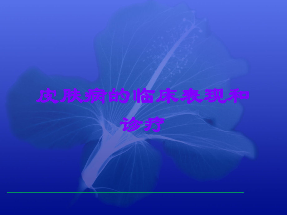 皮肤病的临床表现和诊疗.ppt_第1页