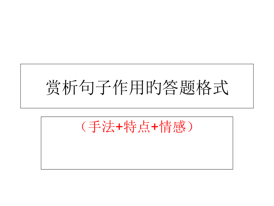 赏析句子的答题格式.pptx_第1页