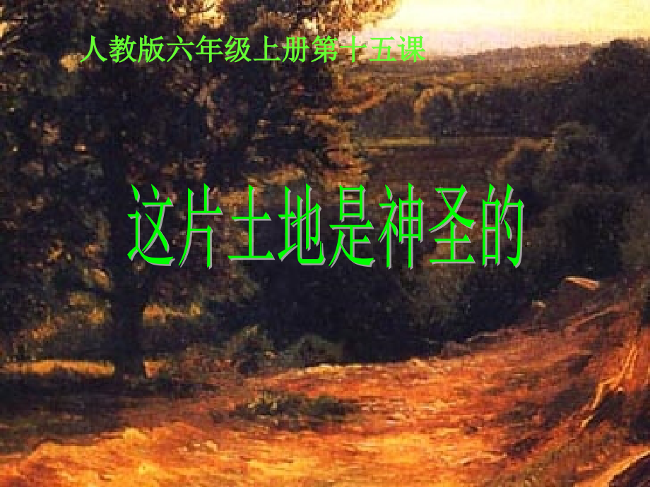 人教版六年级上册第十五课这片土地是神圣的课件.ppt_第1页