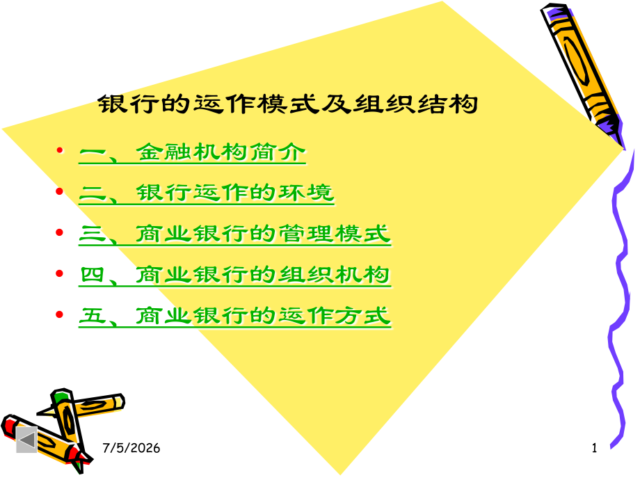 银行业务员培训：银行的运作模式及组织结构.ppt_第1页