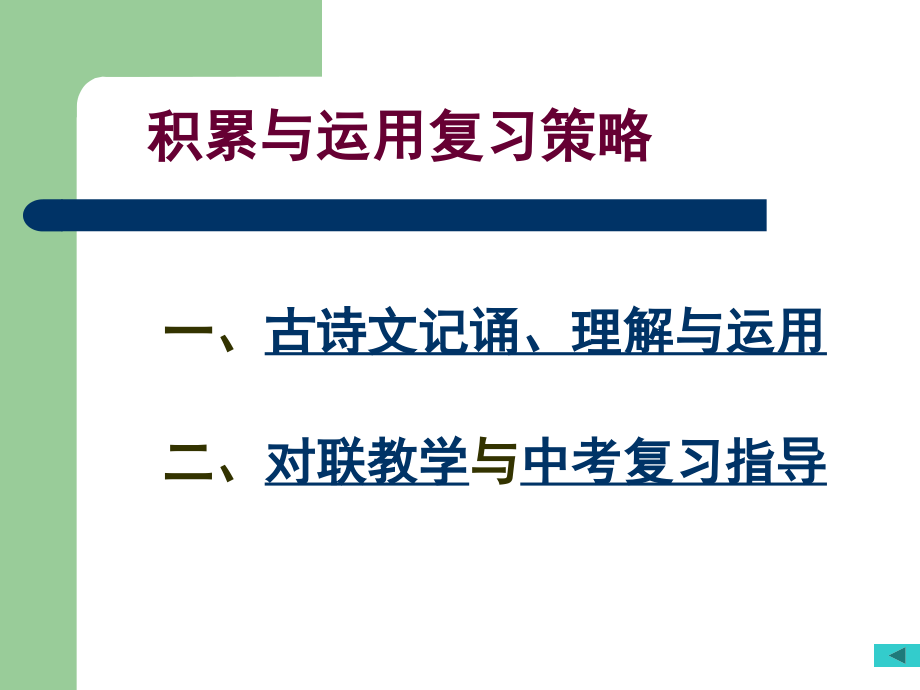 积累与运用复习策略讲座课件.ppt_第1页