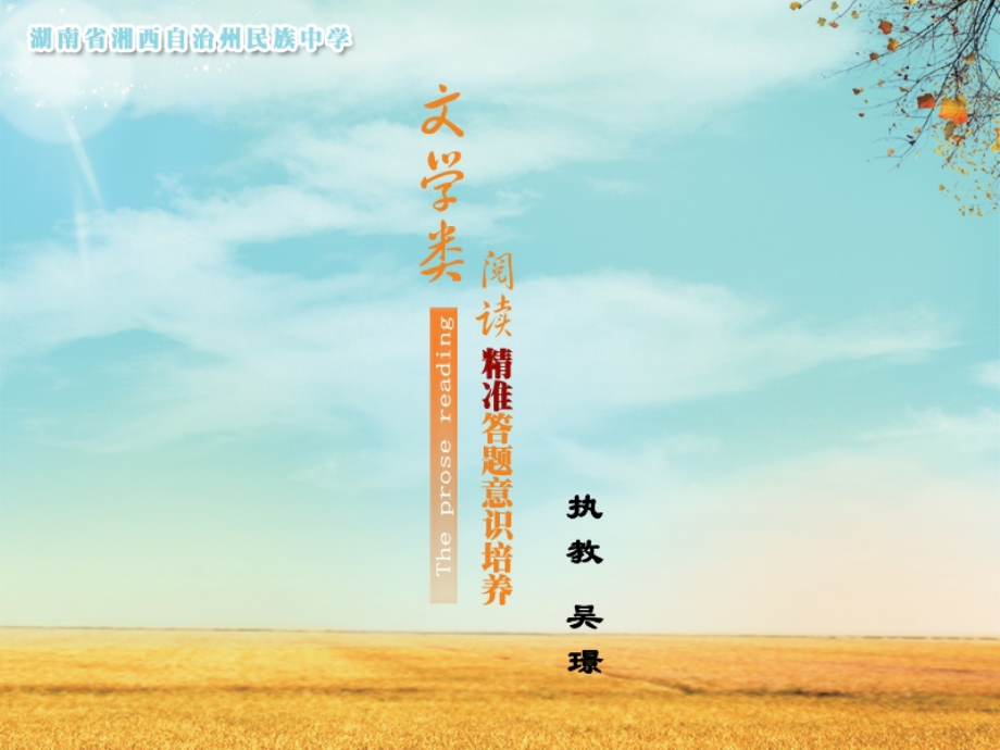 文学类阅读精准答题意识培养.ppt_第2页