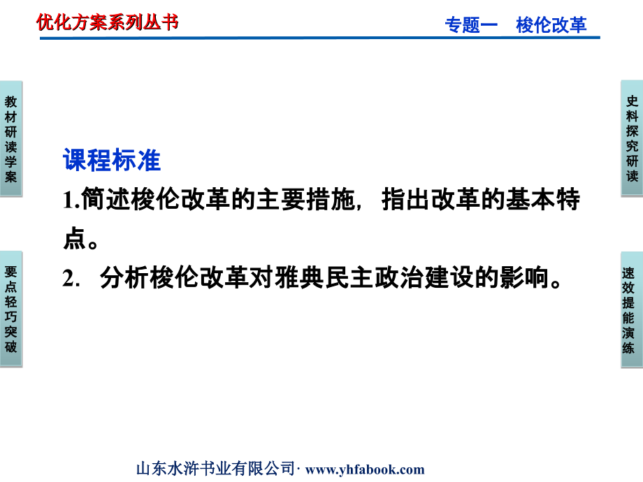 高中历史《历史上重大改革回眸》专题一二奠定雅典民主基石的政治改革课件人民版.ppt_第2页